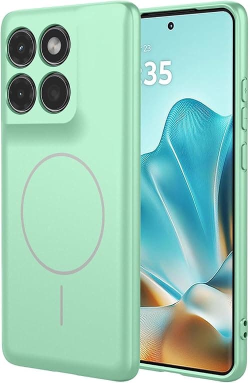 UPLAI Magnetic Case for Motorola Moto G77 5G, Ultra Slim Silky Liquid Silicone Anti-Shock Case with Camera Protection, Premium Soft TPU Case Cover, Light Green على Amazon.ae - متتبع الأسعار