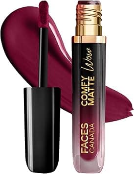 FACESCANADA FACES CANADA Comfy Matte Wow Liquid Lipstick - Plum Passion 04, 3.8ml | One Swipe Application | Highly Pigmented | Comfortable Wear | Glides Smoothly | Long Lasting | Transferproof on Amazon.ae - Price Tracker