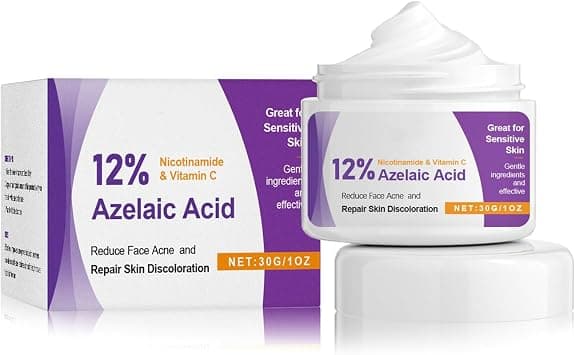30g 12% Azelaic Acid Cream, Facial Cream, Balance Excess Sebum,Smoothing Skin and Blemish,Pore Cleansing, Redness Relief For Face, Prevents Acne Breakouts, Gentle for All Skin Types على Amazon.ae - متتبع الأسعار