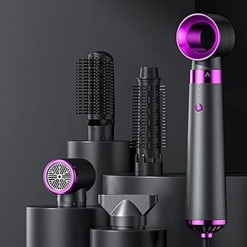 TERRIFI Fast Dry Negative Ionic Hairdryer, Professional Negative Ionic Hair Dryer, with 5 Styling Diffusers, 3 Heat 2 Speed Settings and Cool Button, for Curly and Straight Hair (Dark Grey) on Amazon.ae - Price Tracker