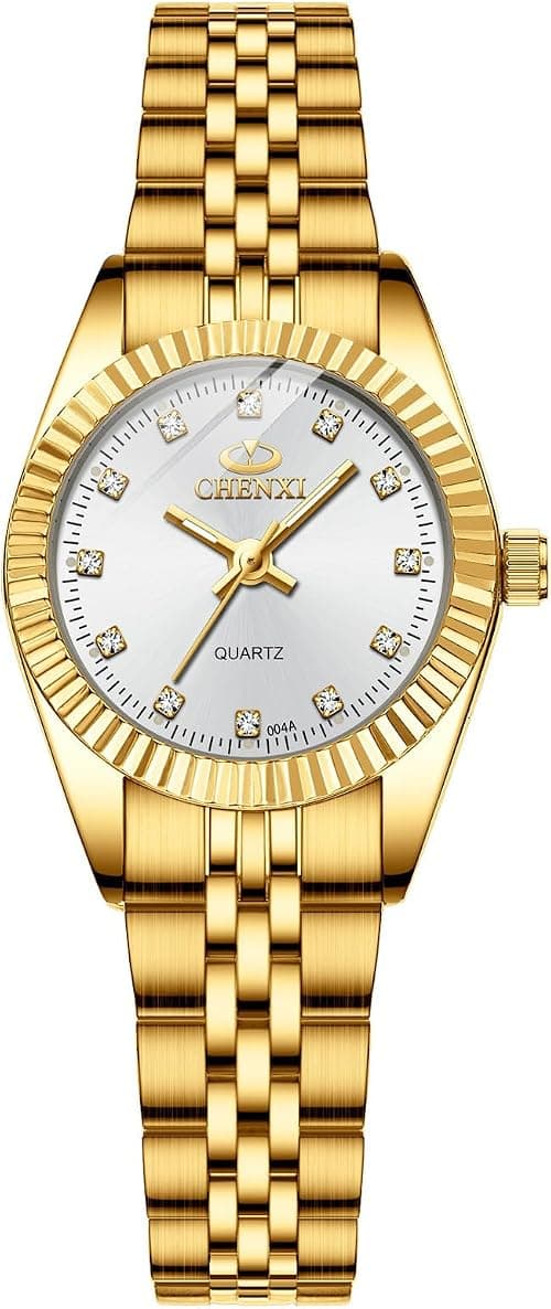 Watches for Women Elegant Gold Wrist Watch, Easy Reader Ladies Quartz Watches with Stainless Steel Band, Fashion Watch Luxury Bracelet على Amazon.ae - متتبع الأسعار
