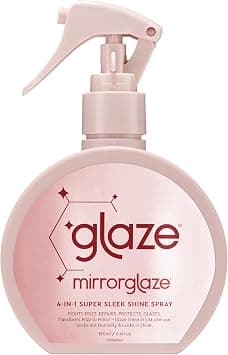 glaze MirrorGlaze Super Sleek Hair Shine Spray – Transforms Frizz to Glass-Like Shine, Protects from Heat, Blocks Humidity + Repairs Bonds – 6.4 oz على Amazon.ae - متتبع الأسعار