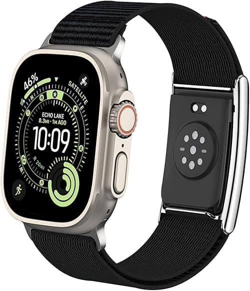 Nylon Sport Band Compatible with Amazfit Helio Strap Apple Watch Combo Band, Adjustable Fitness Wristband with Metal Bumper Case for Helio Strap & iWatch 44/45/46/49mm on Amazon.ae - Price Tracker