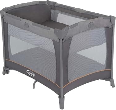 Graco Contour Travel Cot with bassinet, lightweight with compact fold and carrybag. Suitable from birth to approx. 3 Years, Pebble fashion on Amazon.ae - Price Tracker