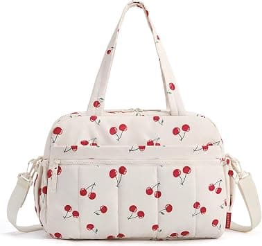BAGSMART Duffle Bag for Travel, Gym Bag for Women, Weekender Carry on, M-Cherry Pop, Medium, Lightweight Puffy Duffle Bag on Amazon.ae - Price Tracker