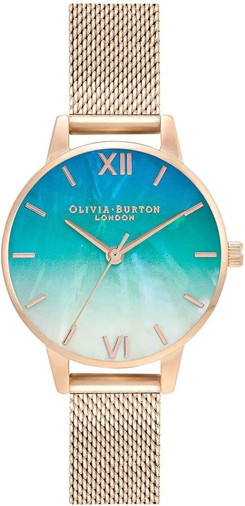Olivia Burton UNDER THE SEA WOMENS OMBRE TEAL TO WHITE MOTHER OF PEARL DIAL IONIC PLATED ROSE GOLD STEEL Watch - OB16US66 on Amazon.ae - Price Tracker
