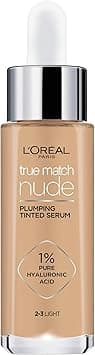 L’Oréal Paris True Match Tinted Serum Foundation, 1% Hyaluronic Acid, Hydrating Formula, Replumps Skin in 1 Hour for a Natural Glowing Finish, 30 ml, Shade 2-3 Light on Amazon.ae - Price Tracker