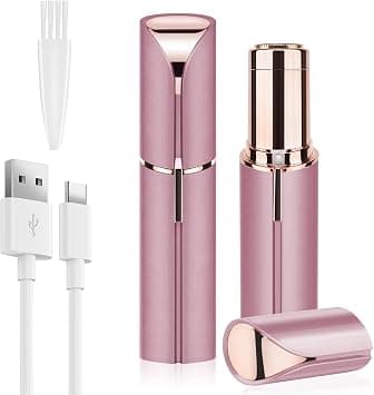 Facial Hair Remover for Women,Mini Face Hair Trimmer,USB Rechargeable Women's Facial Shaver, Painless Lady Shavers for Women for Face Hair, Upper Lips, Peach Fuzz, Bikini Body(Rose Gold) on Amazon.ae - Price Tracker