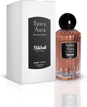 Spicy Aura by MIKHAIL – Eau de Parfum for Women 100ml | Bold & Seductive Scent with Warm Woody & Spicy Notes | Long-Lasting Luxury Perfume for Day & Evening Wear على Amazon.ae - متتبع الأسعار