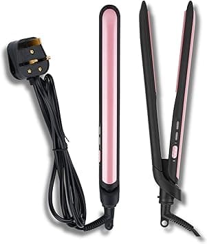 DEAL HUNT Hair Straightener Wet & Dry Straight, New Luxury Heating Plate for Hair Styling Hair Straightening Flat Iron with Box (Pink) on Amazon.ae - Price Tracker
