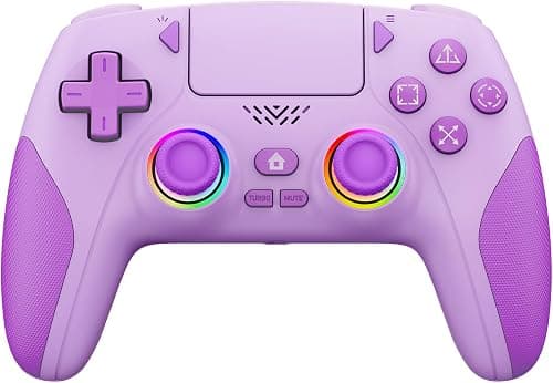 IWGAME RGB Wireless Controller for PS-5/PC, Hall Effect Joysticks & Triggers Gamepad with programmable/Remap/Turbo Functions, Dual Vibration, 3.5MM Audio Jack(Purple) على Amazon.sa - متتبع الأسعار