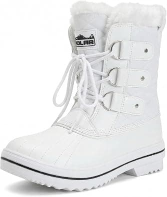 POLAR Womens Snow Boot Quilted Short Winter Snow Rain Warm Waterproof Boots on Amazon.ae - Price Tracker