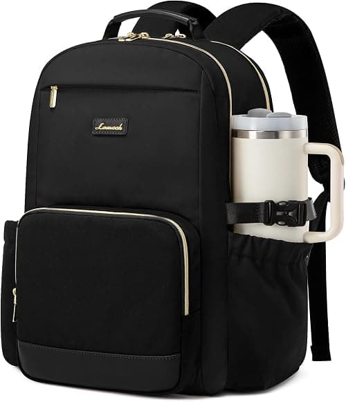 LOVEVOOK Laptop Backpack for Women with Pouch Pocket for Large Capacity Cup,15.6 Inch Laptop Computer Bag Travel Backpack Purse,Waterproof Work Business Backpack College Teacher Bags on Amazon.ae - Price Tracker