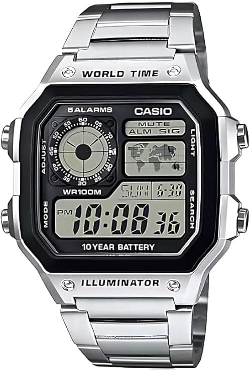 Casio Men's Watch - AE-1200WHD-1AVDF Black Dial, Silver Band on Amazon.ae - Price Tracker