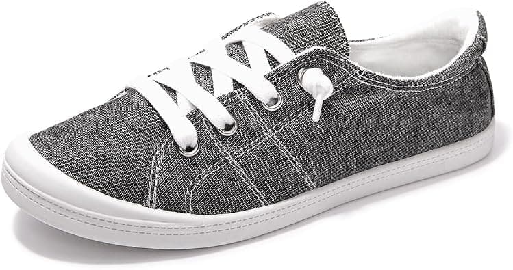 Women's Slip On Canvas Sneaker Low Top Casual Walking Shoes Classic Comfort Flat Fashion Sneakers على Amazon.ae - متتبع الأسعار