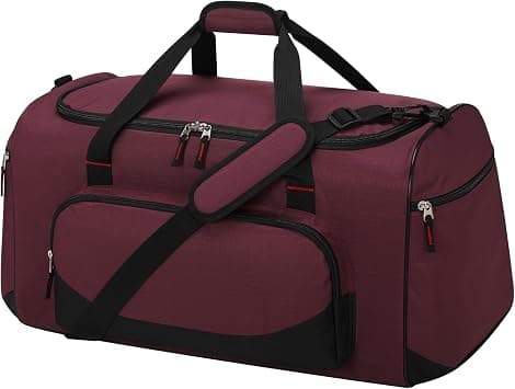 Men's Sports Bag, Burgundy, 65L-24inch, LONALIA Sports Bag على أمازون - دليلك لأفضل العروض