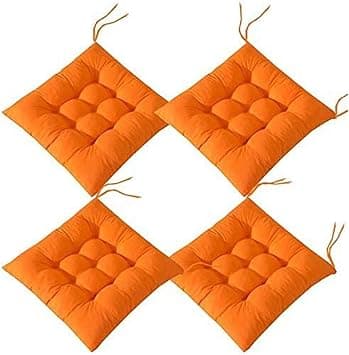 4 PCS Soft Chair Pads, Chair Seat Pads,Chair Cushions Dining Room For Indoor Outdoor Garden Patio Kitchen Office Chairs,Orange-45x45cm على Amazon.ae - متتبع الأسعار