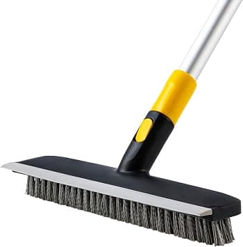 Yocada Floor Scrub Brush 55.9" Telescopic Handle 2 in 1 Scrape Brush Stiff Bristle Shower Scrubber for Cleaning Patio Bathroom Garage Kitchen Wall Deck Tub Tile on Amazon - Best Deal Finder