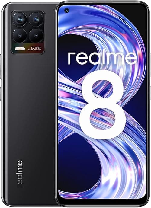 Realme 8 Dual SIM Smartphone, 6GB RAM, 128GB, 6.4", Cyber Black on Amazon - Best Deal Finder