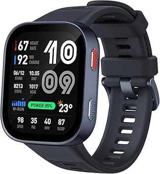Amazfit Bip Max 50mm Smartwatch, 2.07" AMOLED Display, 20 Days of Battery, GPS, 4GB Storage, Offline Maps, Fitness Tracker, Hybrid Training, 150+ Sports, HYROX Mode, 5 ATM for Android & iPhone, Blue on Amazon.sa - Price Tracker