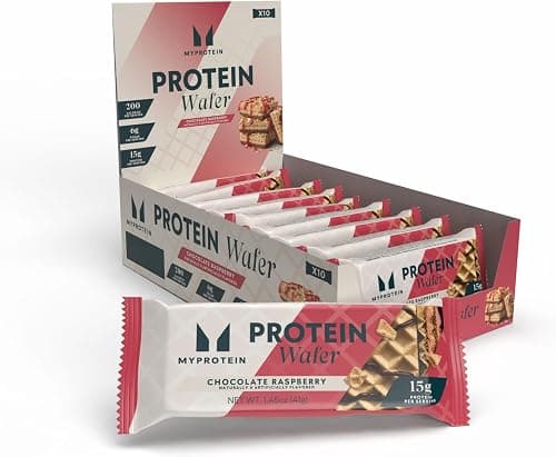 Myprotein Protein Bars, Crispy Wafers, 15g High Protein Snacks, Box of 10 Chocolate Raspberry Wafers Packs, Milk & Whey Isolate, Delicious Light & Crunchy Snack Bars on Amazon - Best Deal Finder