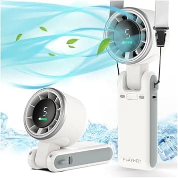 PlayHot Portable Handheld Turbo Fan, 5 Gear Wind Hand Fan, 5000mAh Battery Personal Fans Portable Rechargeable, 20 Hours Pocket Fan, 3 IN 1 Hand Held Fan, Portable Fan for Travel/Outdoor/Indoor(White) on Amazon.ae - Price Tracker