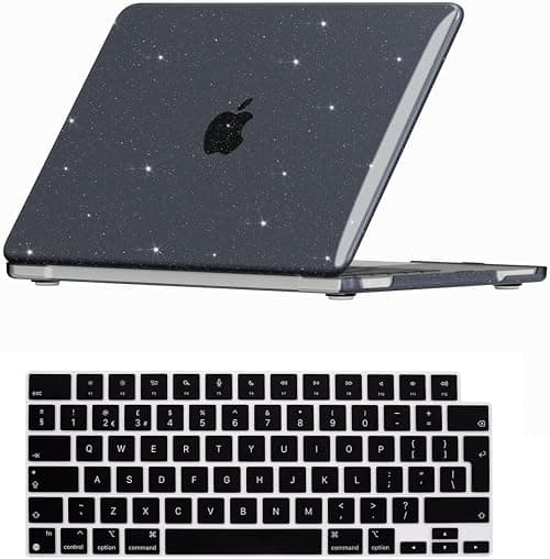 Se7enline Compatible with MacBook Neo Case 13 inch 2026 A3404, Crystal Bling Shining Hard Shell & Keyboard Cover, Anti-Scratch Anti-Drop Slim Fit Protective Case for Daily Use TravelGlitter Black on Amazon.ae - Price Tracker