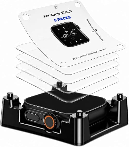 5 Pack for Apple Watch Series 11/10 Screen Protector 46mm, Self-Healing Flexible TPU Film (Not Glass), Anti-Scratch, Bubble-Free, HD Clear, Touch-Sensitive, Easy-Install, Clear for iWatch 46mm on Amazon.ae - Price Tracker