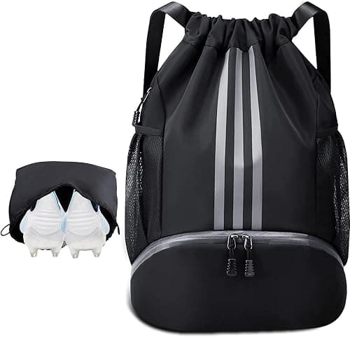 Angju Soccer Backpack With Ball Compartment - Waterproof Sports Bag for Basketball, Volleyball - Gym Drawstring Backpack on Amazon.ae - Price Tracker
