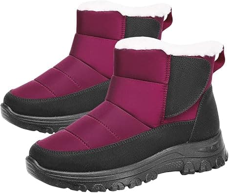Mid Calf Boots For Women Snow Boots Waterproof Women's Cotton Shoes Winter Non-slip Booties Comfortable Outdoor Ski Boots Female Thickened Warm Cotton Shoes on Amazon.ae - Price Tracker