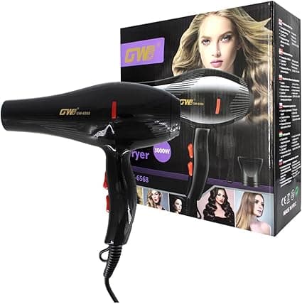 Professional Hair Dryer GW6568 6000W–Fast Drying, High Power, Salon-Quality Performance on Amazon.ae - Price Tracker