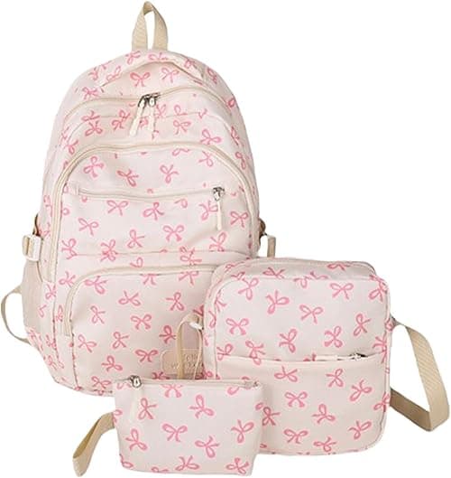 Fashion Backpack for Women - Trendy Bowknot Backpack Girls - Lightweight Spacious Cute Pack for Tourist Workplace Leisure Commuter Weekend Student on Amazon.ae - Price Tracker