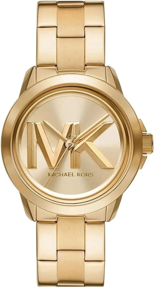 Michael Kors MK7317 Bryn with Mk Logo Analog Wrist Watch for Women, 40 mm Case Diameter, Gold on Amazon.ae - Price Tracker