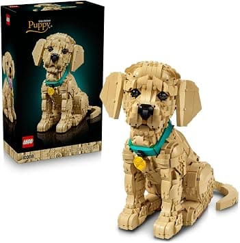 LEGO Icons Golden Retriever Puppy - Building Set for Adults - 3D Animal Figure Display Model w/Collar & Medallion - DIY Shelf or Desk Decor - Arts & Crafts Gift Idea - 11384 - Amazon.sa Price Tracker