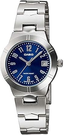 Casio Women's Watch - LTP-1241D-2A2DF blue Dial, Silver Band on Amazon.ae - Price Tracker