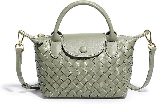 Mini Small Size Braided Luxury Leather Women's top Handle Handbag Fashion Travel Daily Satchel on Amazon.ae - Price Tracker