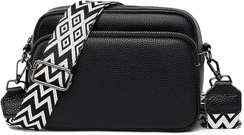 Crossbody Bags for Women, Genuine Leather Cross Body Bag Women with Adjustable Wide Strap Multiple Pockets Handbags & Shoulder Bags on Amazon.ae - Price Tracker