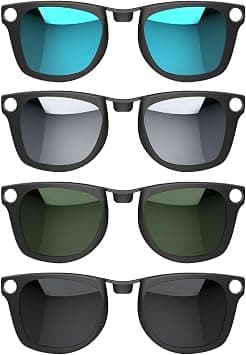 4PCS Polarized Clip for Ray-Ban Meta Wayfarer & Gen 2 (RW4006/RW4012, M Size, 50-22), Discoloration Clip for Meta Wayfarer UV Protection, Smart Glasses Color Changing Clip Set, Black+Green+Blue+Silver على Amazon.ae - متتبع الأسعار