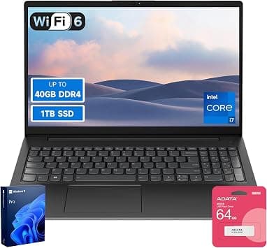 Lenovo (Upgraded) V15 High-Performance Business Laptop, 15.6" FHD Display, 13th Gen Intel 10-Core i7-13620H, 16GB RAM, 512GB SSD, Webcam, HDMI, Wi-Fi 6, Windows 11 Pro W/ ADATA 64GB USB Flash Drive on Amazon.ae - Price Tracker
