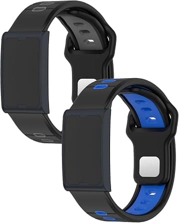 Sport Band Compatible with Amazfit Helio Strap Fitness Tracker Wristband Ultra Soft Liquid Silicone Breathable and Sweat Proof, Quick Detachable Design,2 pack. on Amazon.ae - Price Tracker