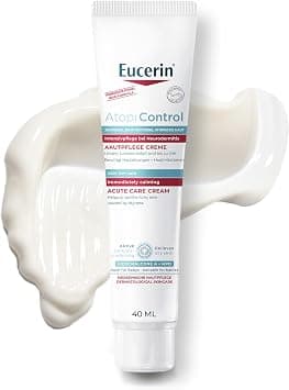 Eucerin AtopiControl Acute Care Body Cream with Ceramides, Relieves Locatized Irritation & Itch, Intensive Care for Dry, Atopic and Sensitive Skin, Fragrance and Paraben-Free, 40ml على Amazon.ae - متتبع الأسعار