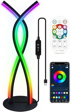 Smart LED Bedside Table Lamp with RGBIC Color Changing, Dimmable Touch & Remote Control, Bluetooth Speaker, Music Sync Night Light for Bedroom, Living Room, Office Decor on Amazon.ae - Price Tracker