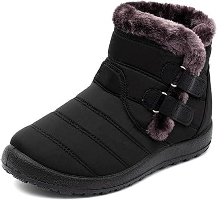 Ladmiple Winter Boots For Women Waterproof Snow Cute Ankle Booties Ladies Warm Fur Lined Thickening Outdoor Walking Shoes on Amazon.ae - Price Tracker