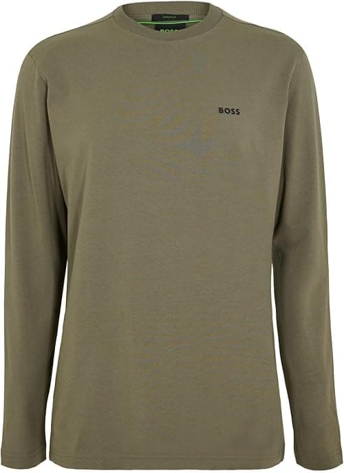 BOSS Men's Long Sleeve Stretch Cotton T-Shirt with Contrast Logo on Amazon - Best Deal Finder