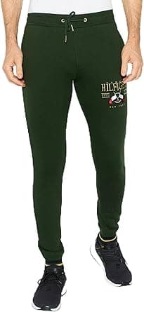 Tommy Hilfiger Men Regular Fit Brand Logo Drawstring Sweatpants, Forest Green XS on Amazon.ae - Price Tracker