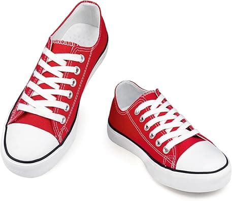 Canvas Shoes for Women Men Casual Low Top Sneakers, Unisex Fashion Classic Lace Up Walking Shoes for Everyday Wear on Amazon.ae - Price Tracker