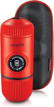 WACACO Nanopresso Portable Espresso Maker Bundled with Protective Case, Mini Travel Coffee Machine, Perfect for Camping, Travel Thanksgiving Christmas Coffee Present(New Elements Lava Red) on Amazon.ae - Price Tracker
