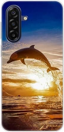 Case Compatible with SAMSUNG GALAXY M17 5G,Transparent Soft Bumper Phone Cover Clear Cases Shockproof TPU Silicone Bumpers Anti-Scratch Pattern-(dolphine) على Amazon.ae - متتبع الأسعار