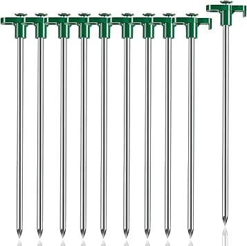 KASTWAVE Tent Stakes, 10 Pcs Heavy Duty Tent Stakes Pegs, Outdoor Camping Windproof Professional Ground Stakes, Metal Tent Pegs for All Kinds of Ground, Specially Designed for Tent Canopies on Amazon.ae - Price Tracker