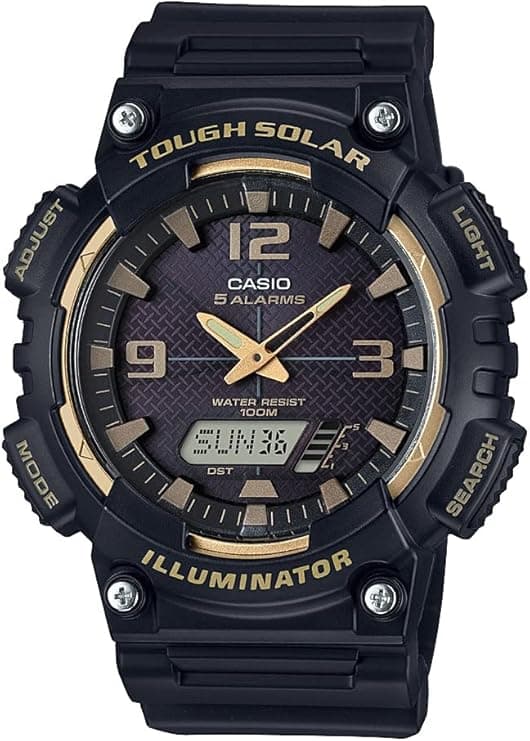Casio Men's AQ-S810W-1A3VCF Tough Solar Analog Display Quartz Black Watch on Amazon.ae - Price Tracker